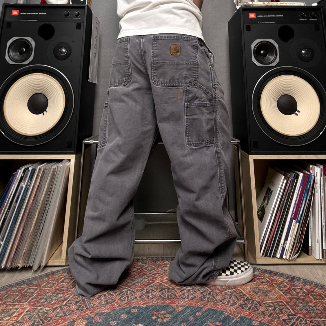 칼하트 가죽탭 싱글니 카펜터팬츠 상품이미지1