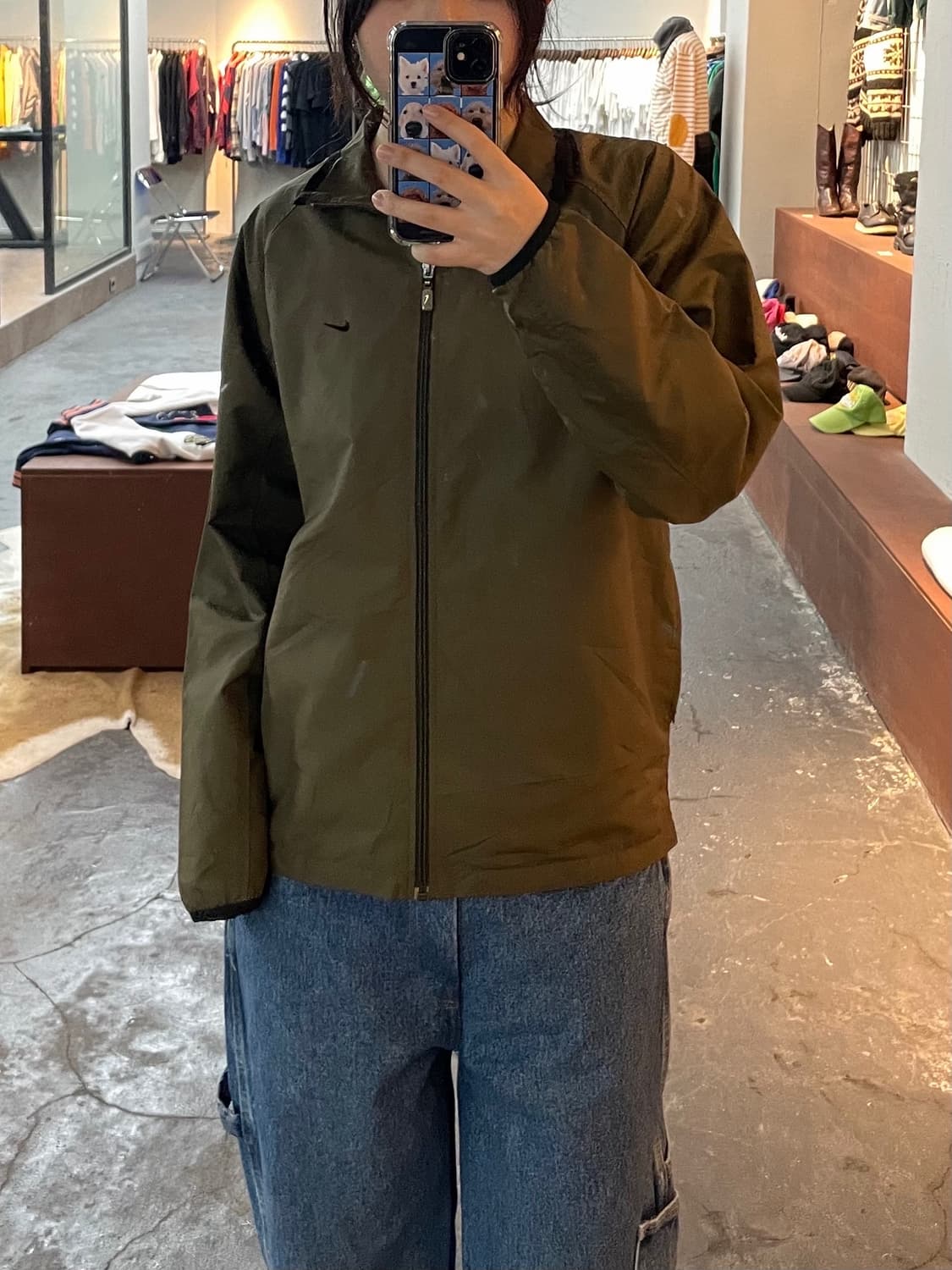 나이키 카키 바람막이 H269 상품이미지1