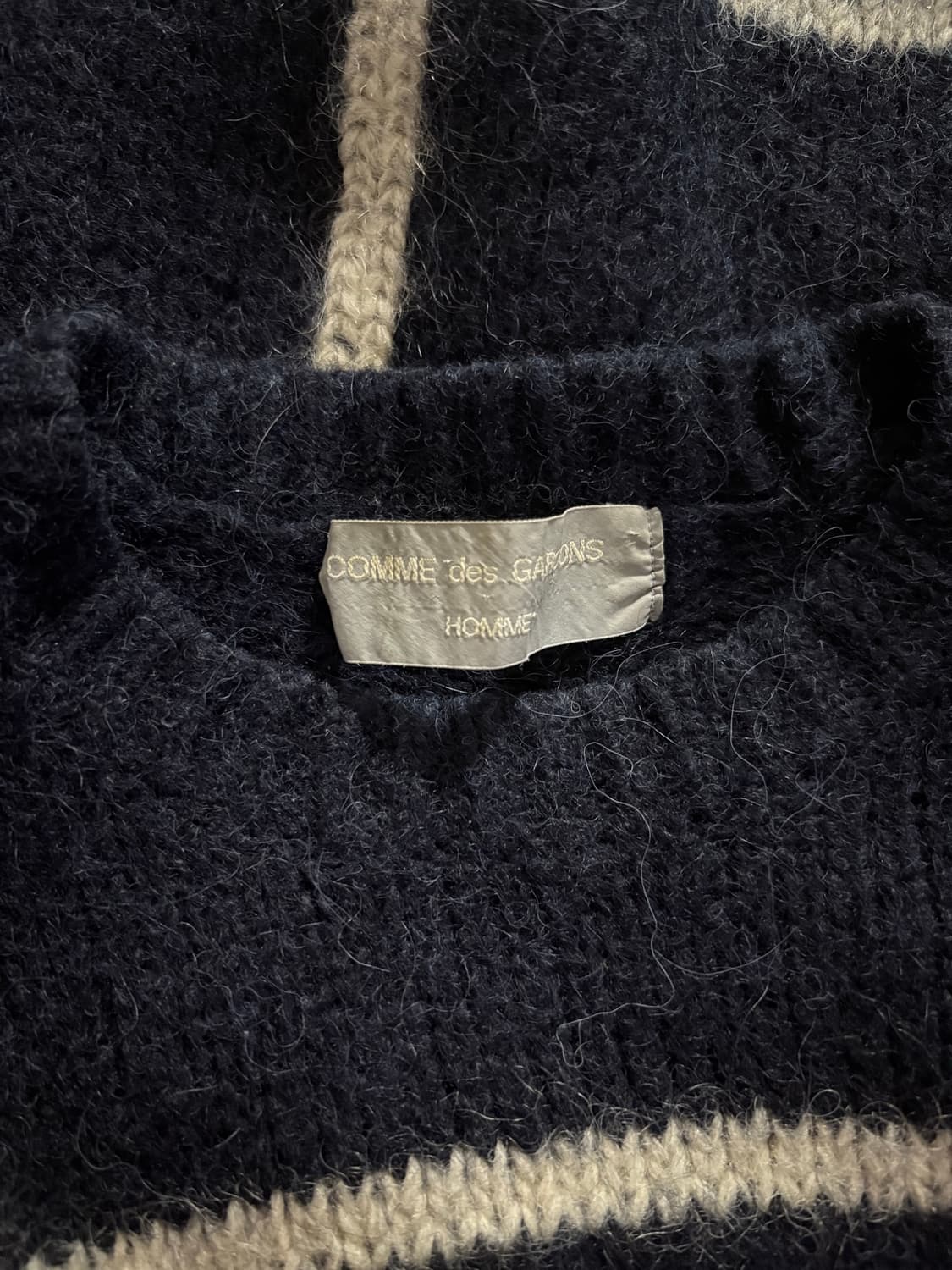 80s Comme des Garcons Homme 체크 니트 스웨터 상품이미지3