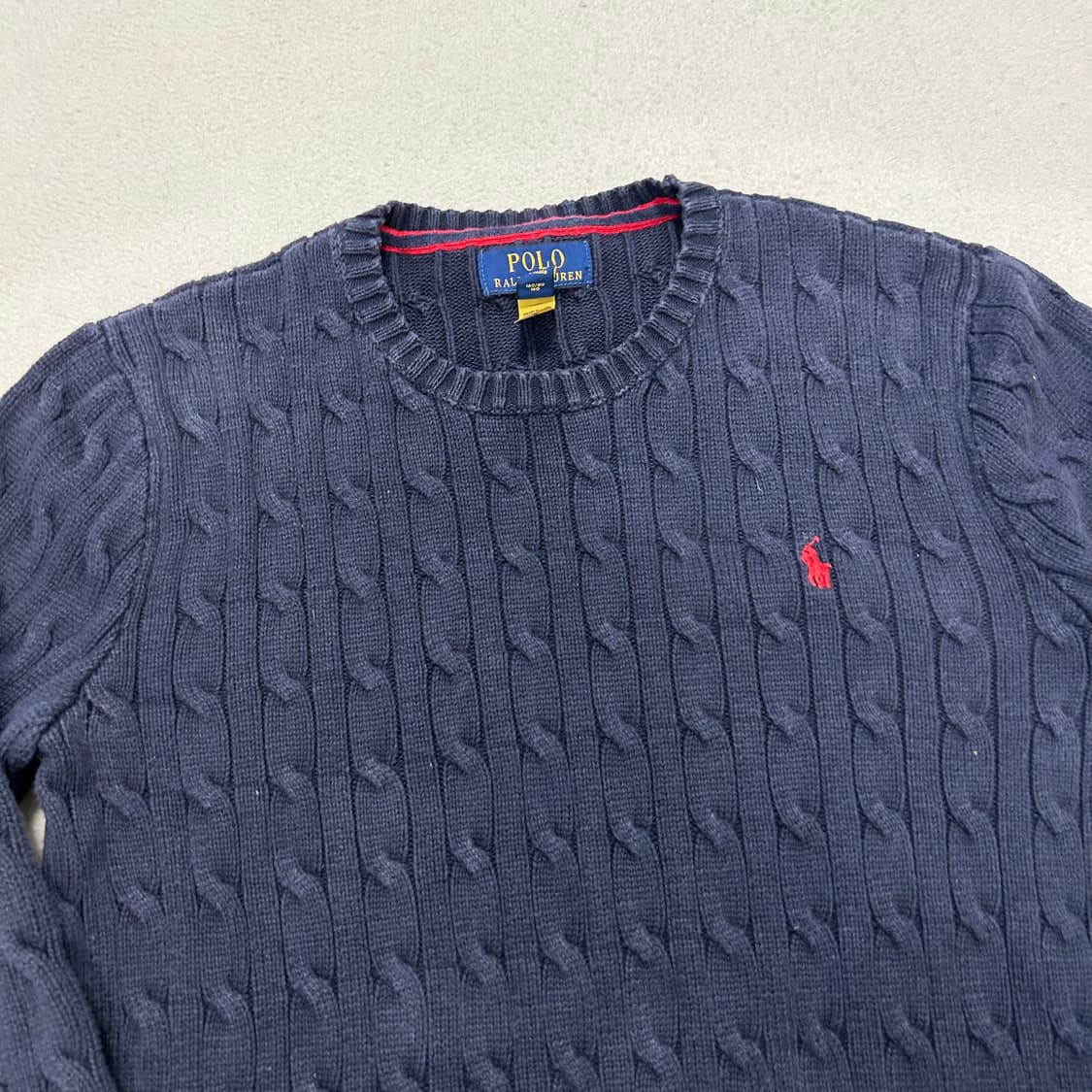 Polo Navy Cable Knit 상품이미지5