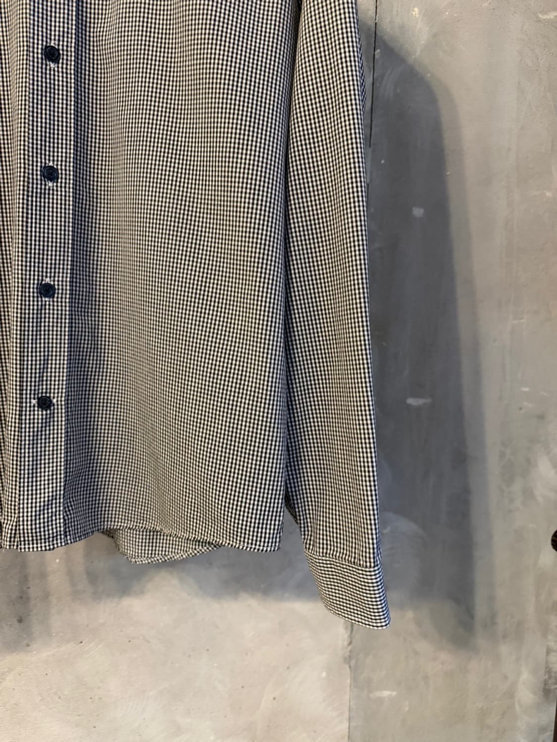 아미 깅엄패턴 버튼다운 셔츠 남성95-슬림100 상품이미지4