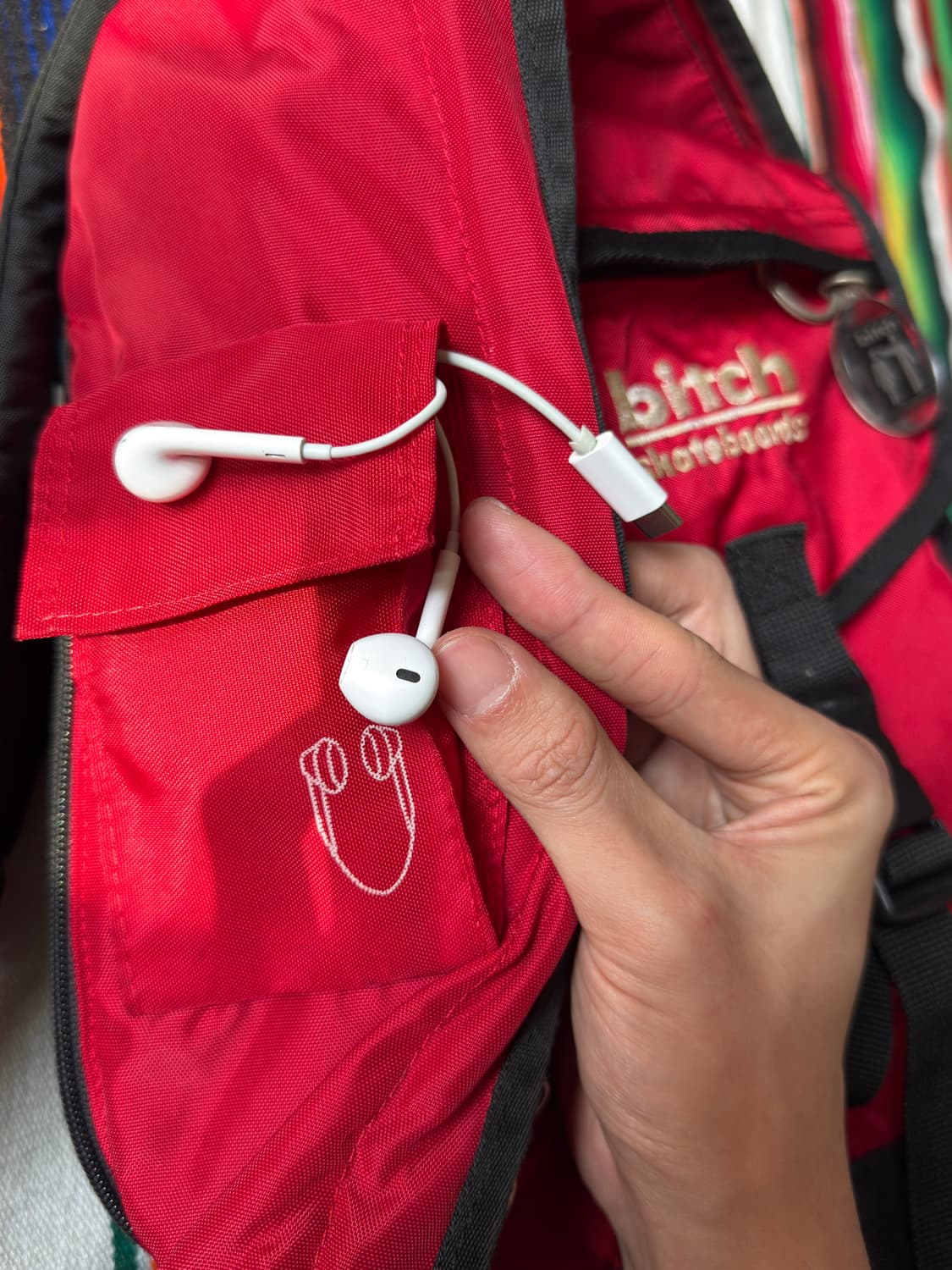 90s Bitch skateboards keyring backpack 상품이미지6