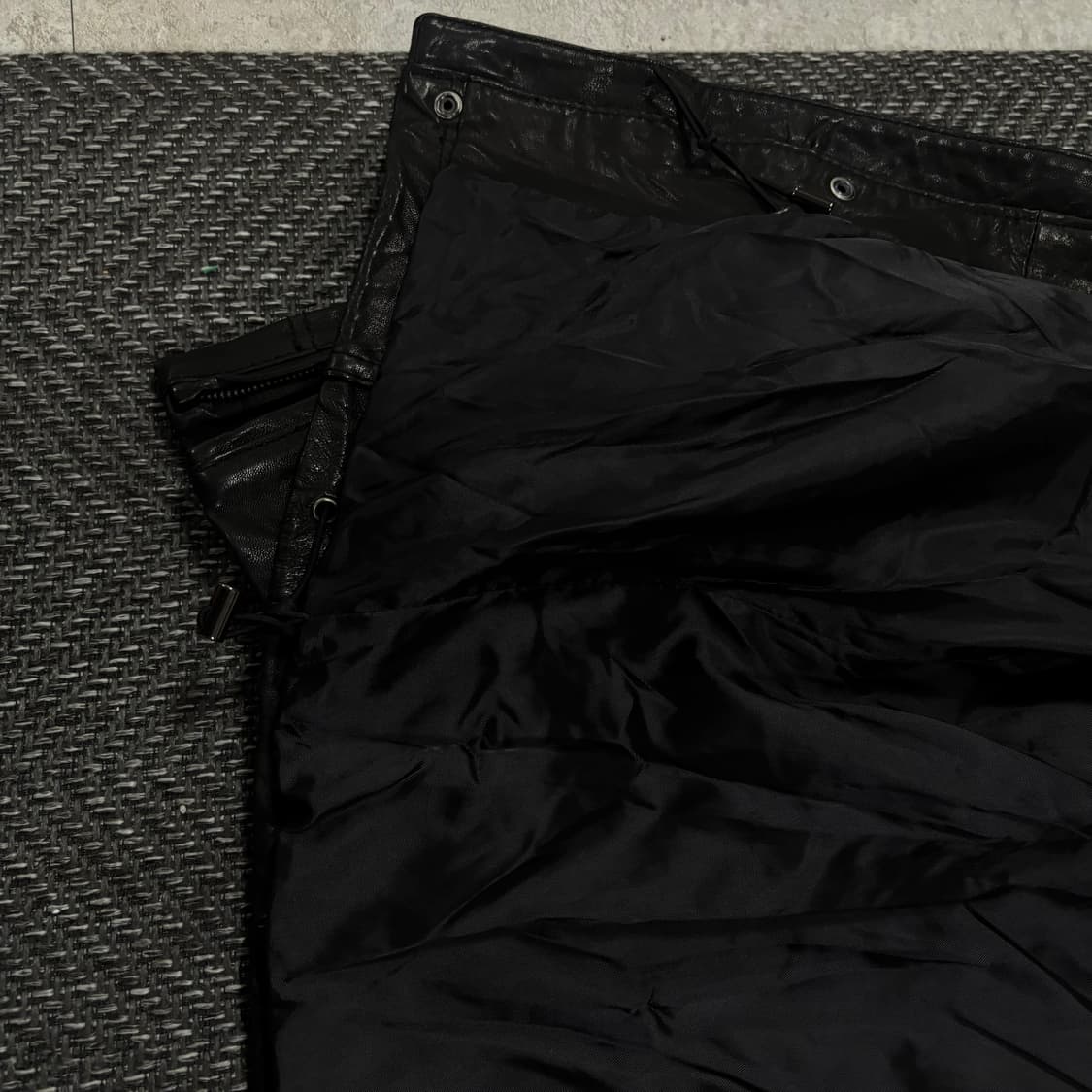 램스킨 슬림핏 히든후드 자켓 블랙 상품이미지9