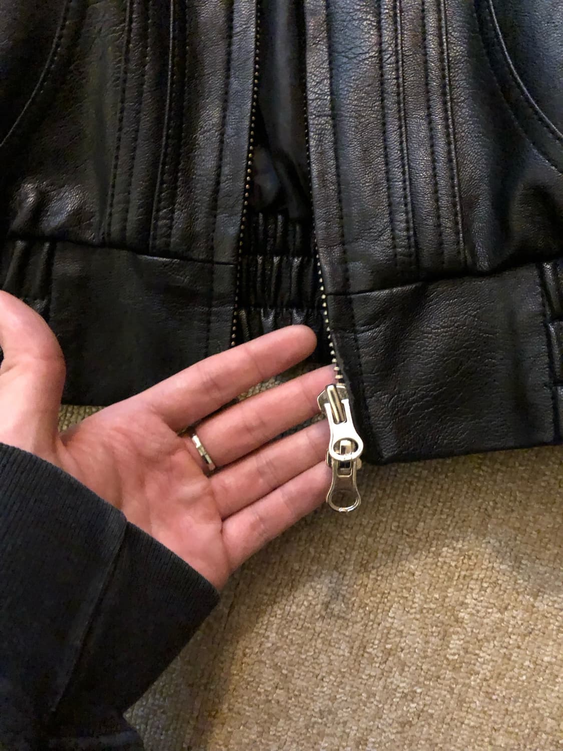 HIFIFNK 절개 가죽자켓 상품이미지6