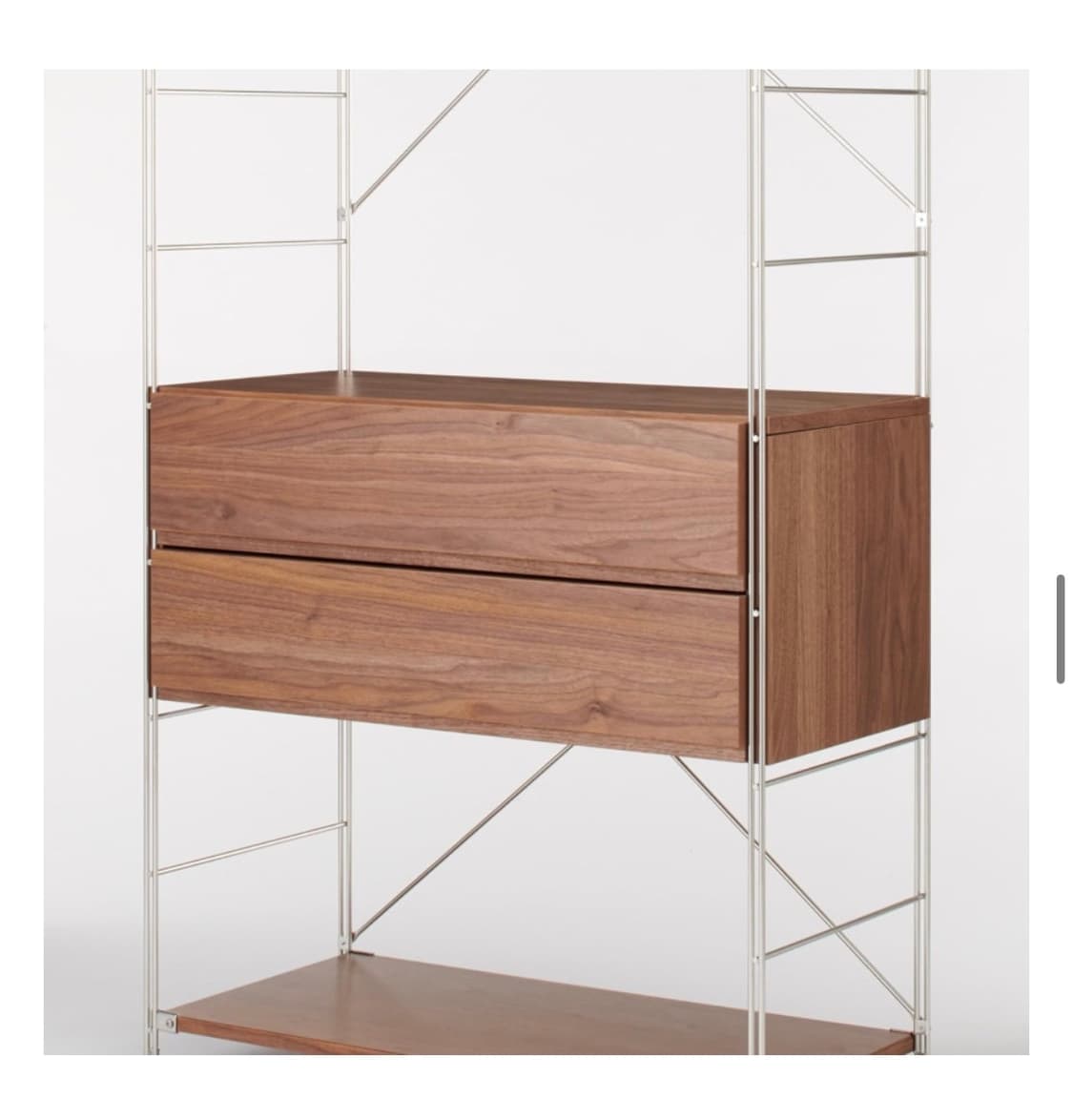 무인양품 2단 서랍 수납장 월넛 상품이미지1