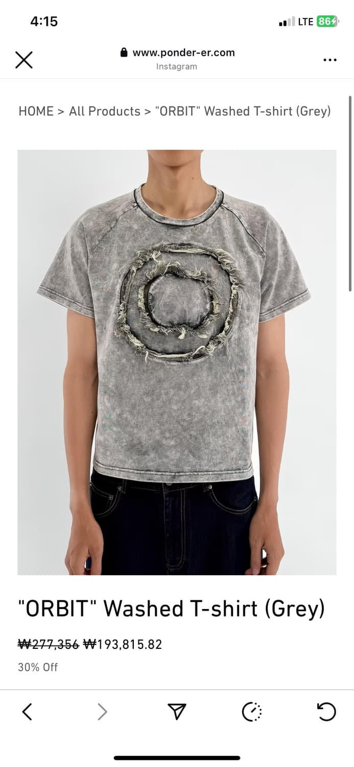 폰더럴 오르빗 티셔츠 ponder.er ORBIT Tshirts[m] 상품이미지1