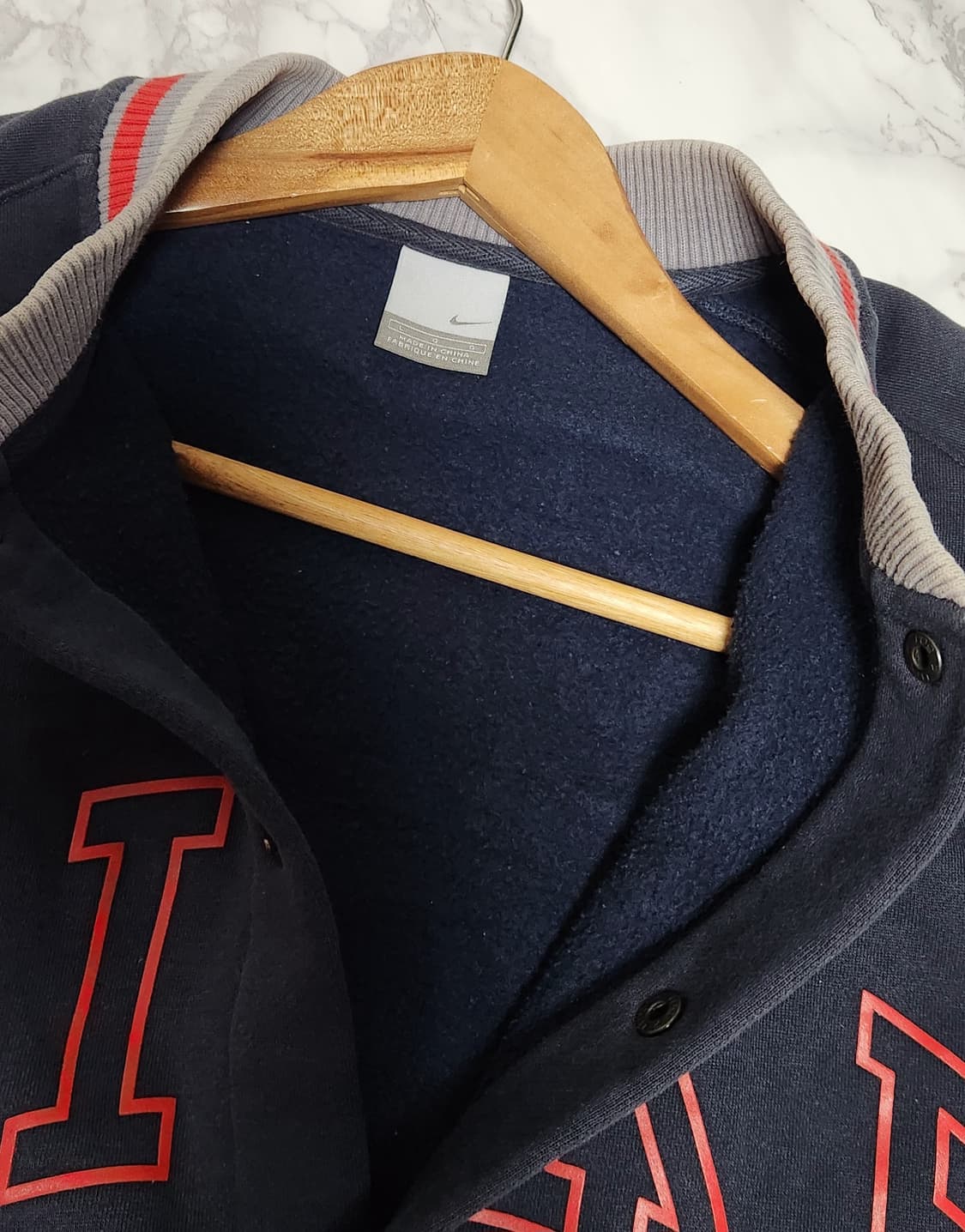 나이키 빅로고 올드스쿨 코튼 바시티 자켓 상품이미지6