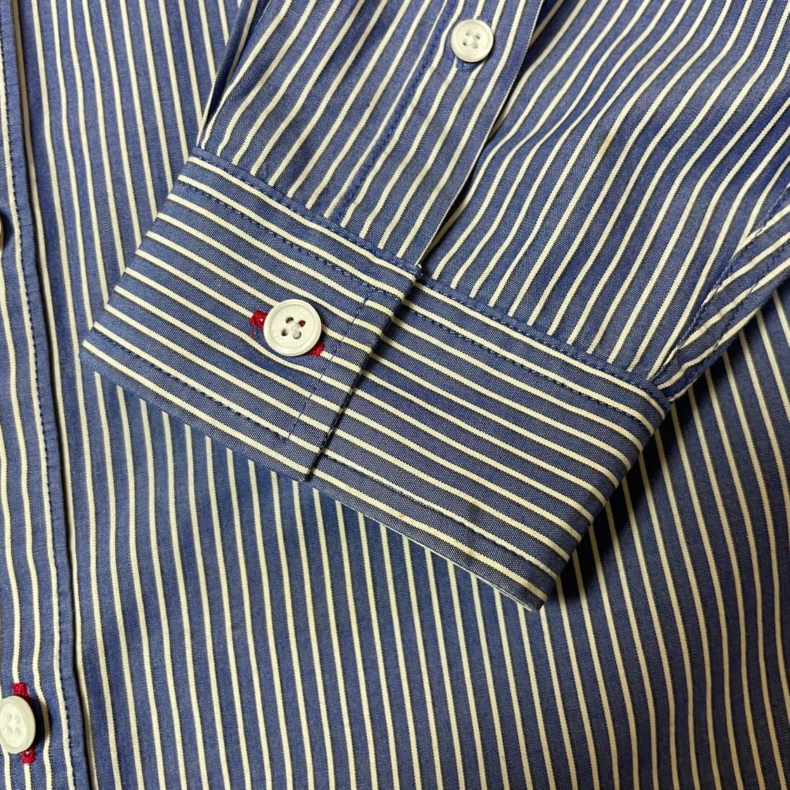 아르마니 익스체인지 스트라이프 슬림 원포켓 긴팔 셔츠 상품이미지5