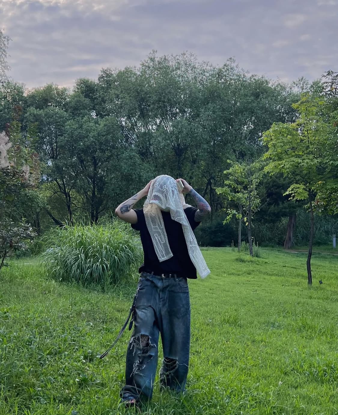 발렌시아가 패치드 포켓 배기진 블루 상품이미지6