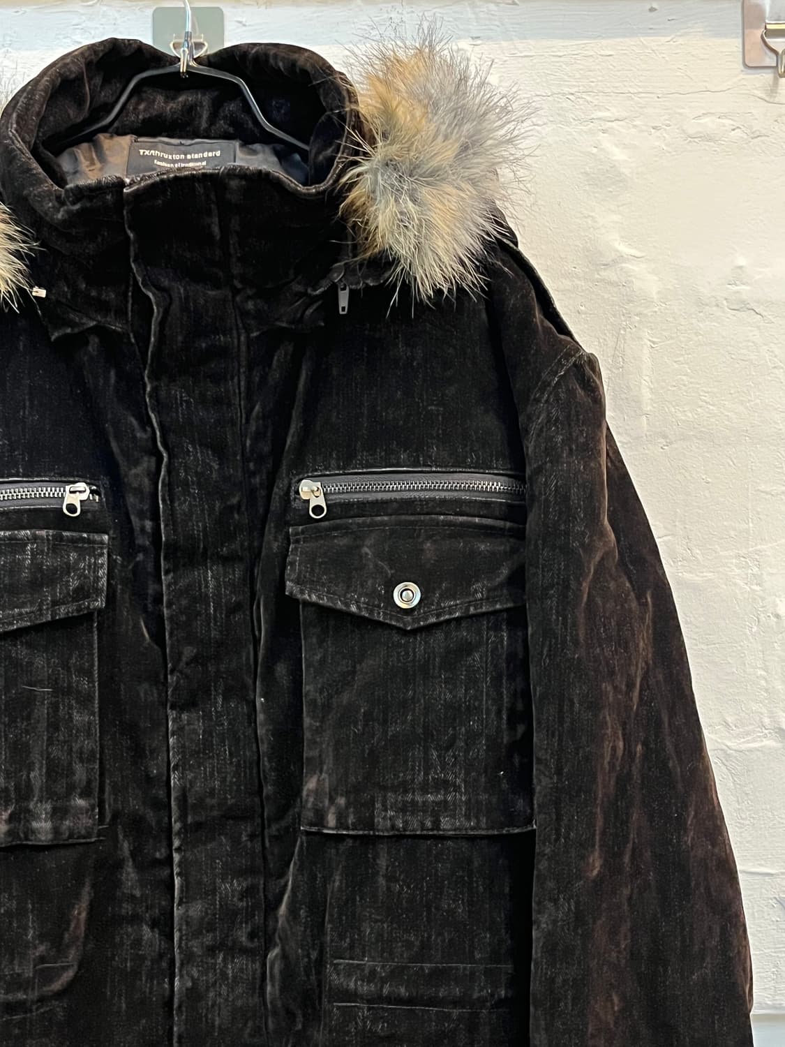 Tx/thruxton standard 벨벳 퍼 후드 파카 4L 상품이미지3