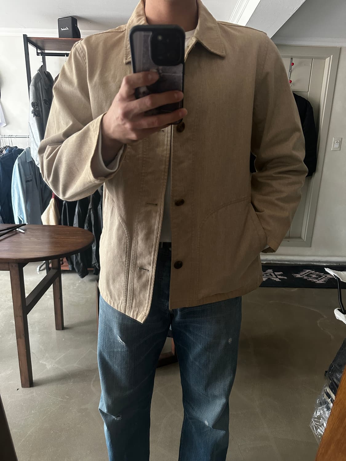 Eddie Bauer 베이지 커버올 초어 자켓 상품이미지4
