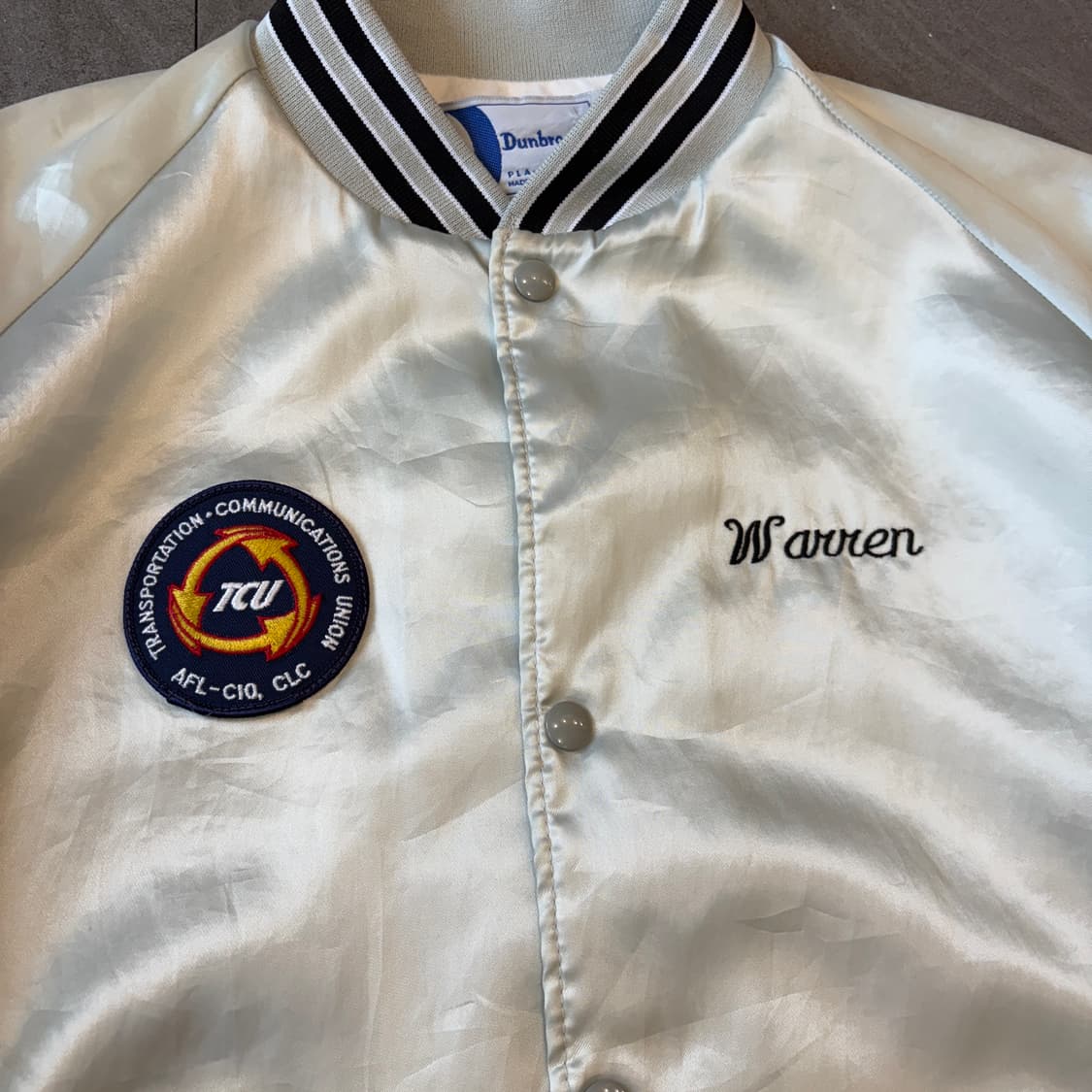 90년대 미국 생산 라이트 그레이 코치 세틴 자켓 상품이미지5