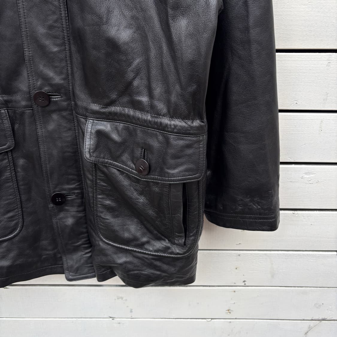 Vintage 빈티지 레더 가죽 카코트 자켓 상품이미지5