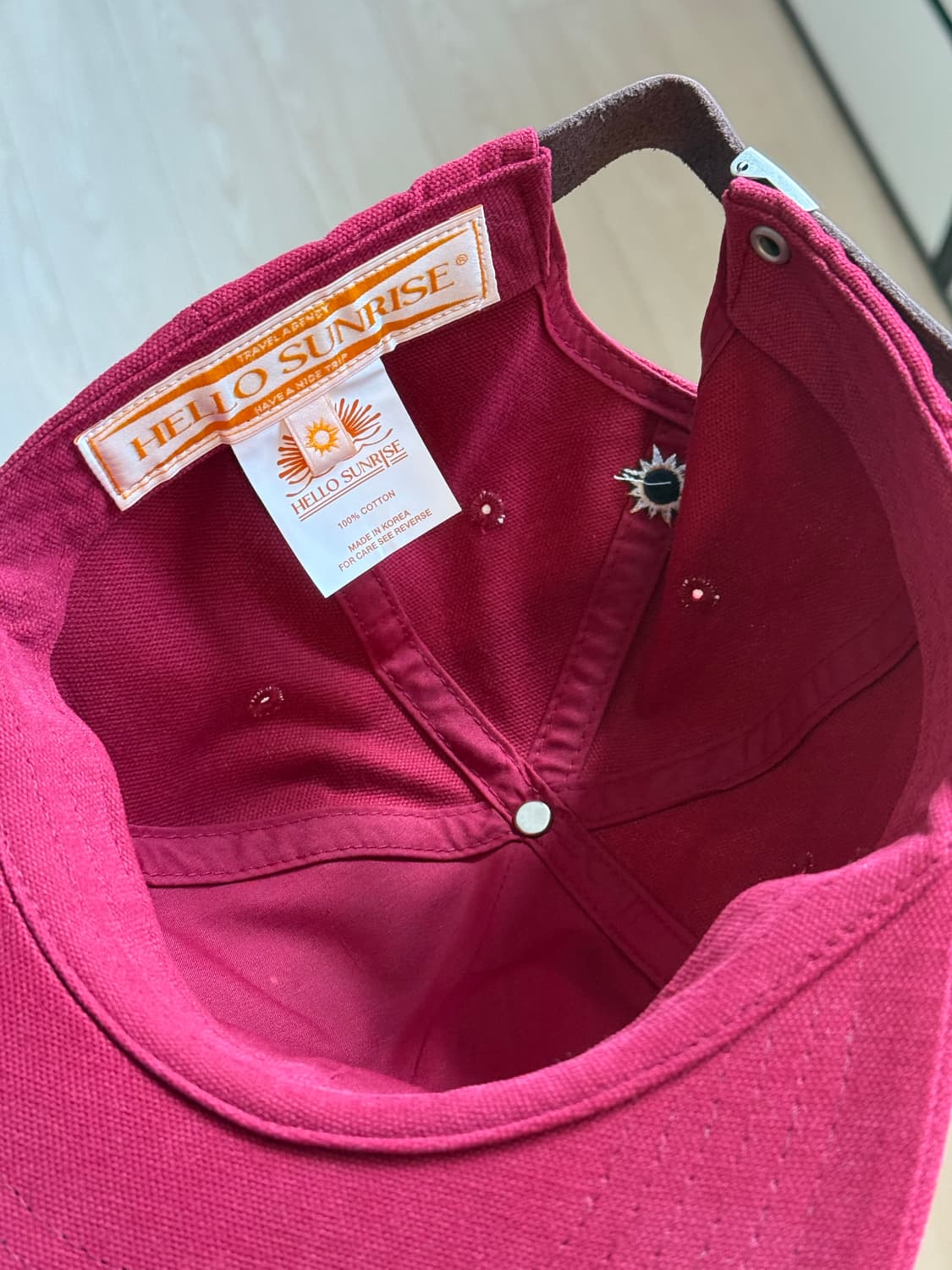 헬로선라이즈 아치로고캡 (레드) 상품이미지8