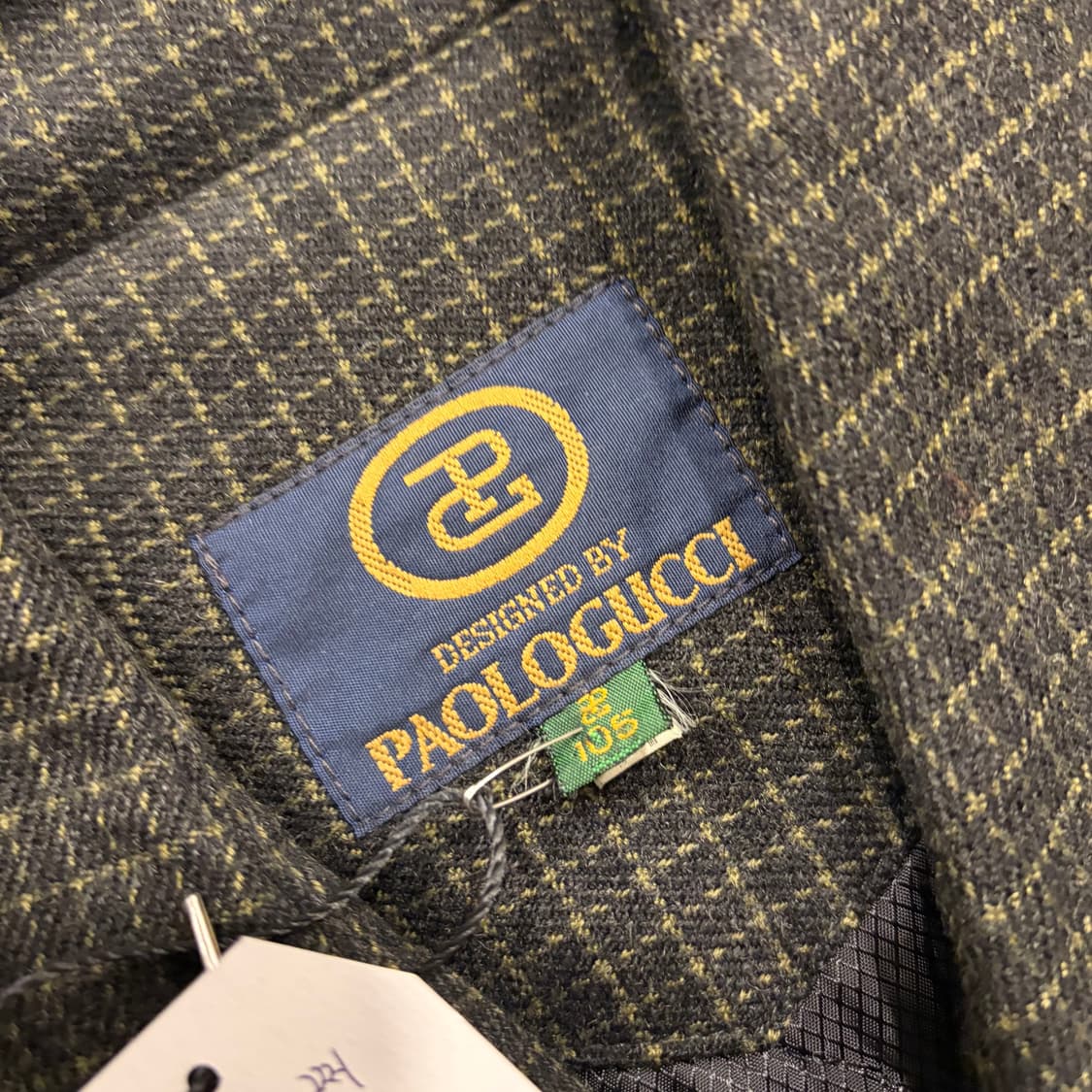 [105] 파올로구찌 체크 패턴 자켓 블루종 C250 상품이미지5