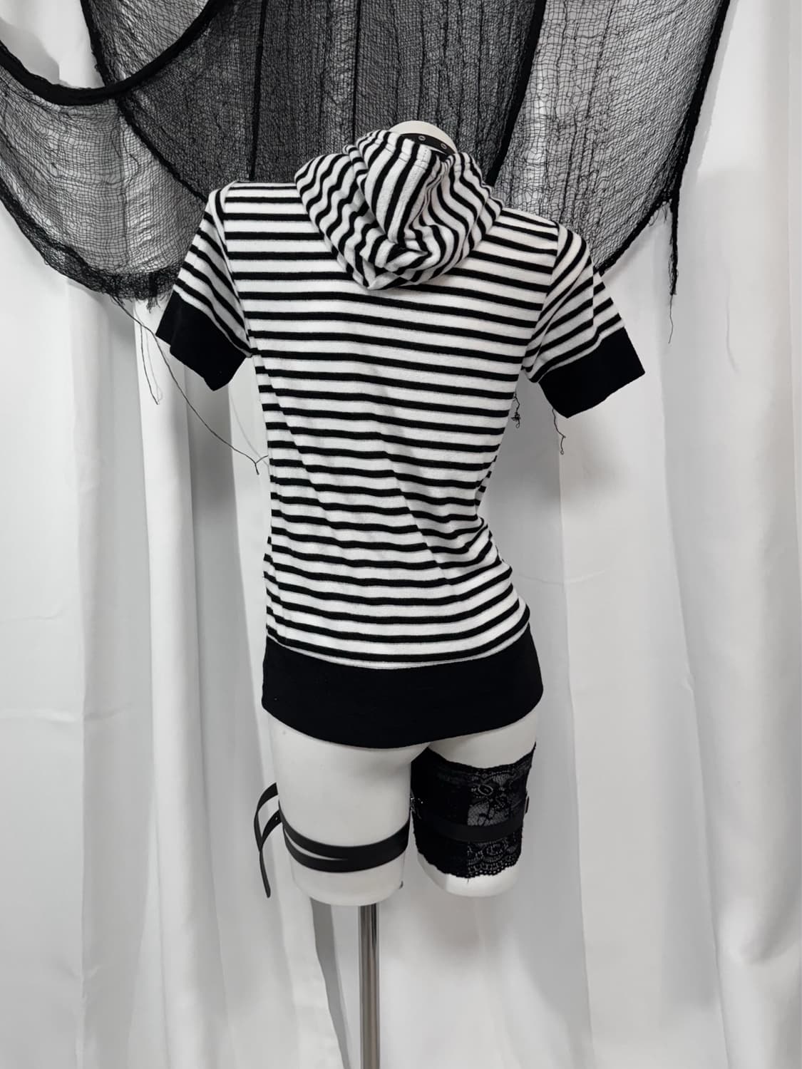 stripe hood t-shirt 상품이미지3