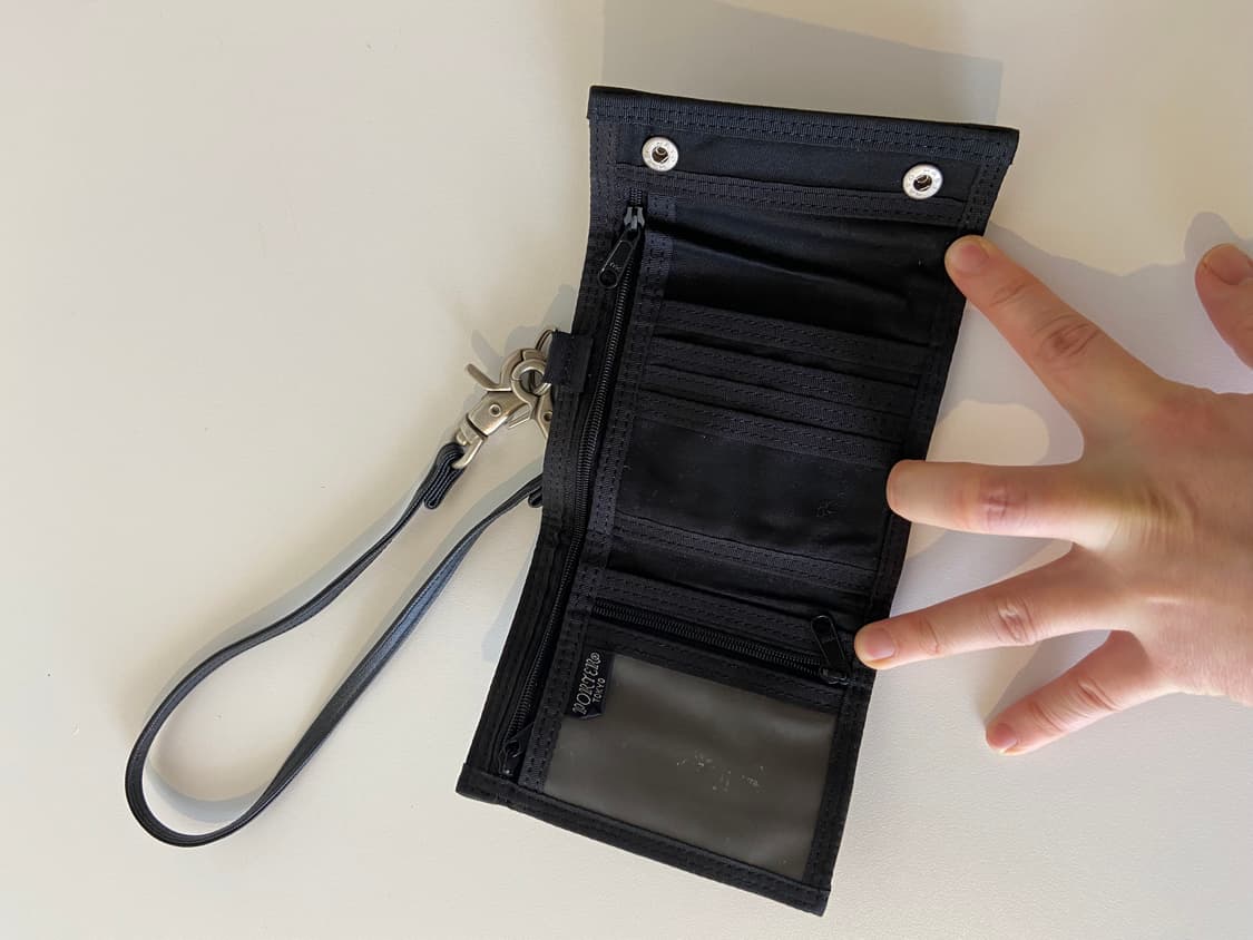 요시다포터 블랙 반지갑 + 스트랩 상품이미지4