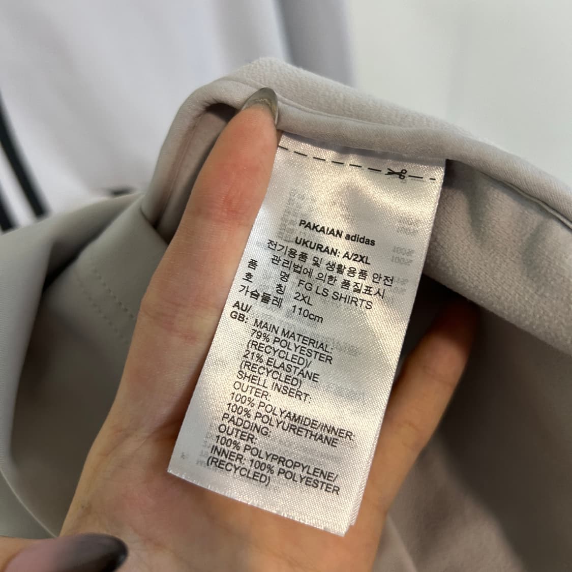 아디다스 골프 보온 퀄트 목넥 긴팔 티셔츠 110 상품이미지4