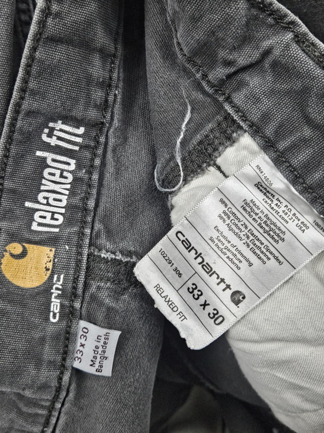 칼하트 코튼 카펜터 워크 팬츠 ( 33 X 30 ) / 10407 상품이미지7