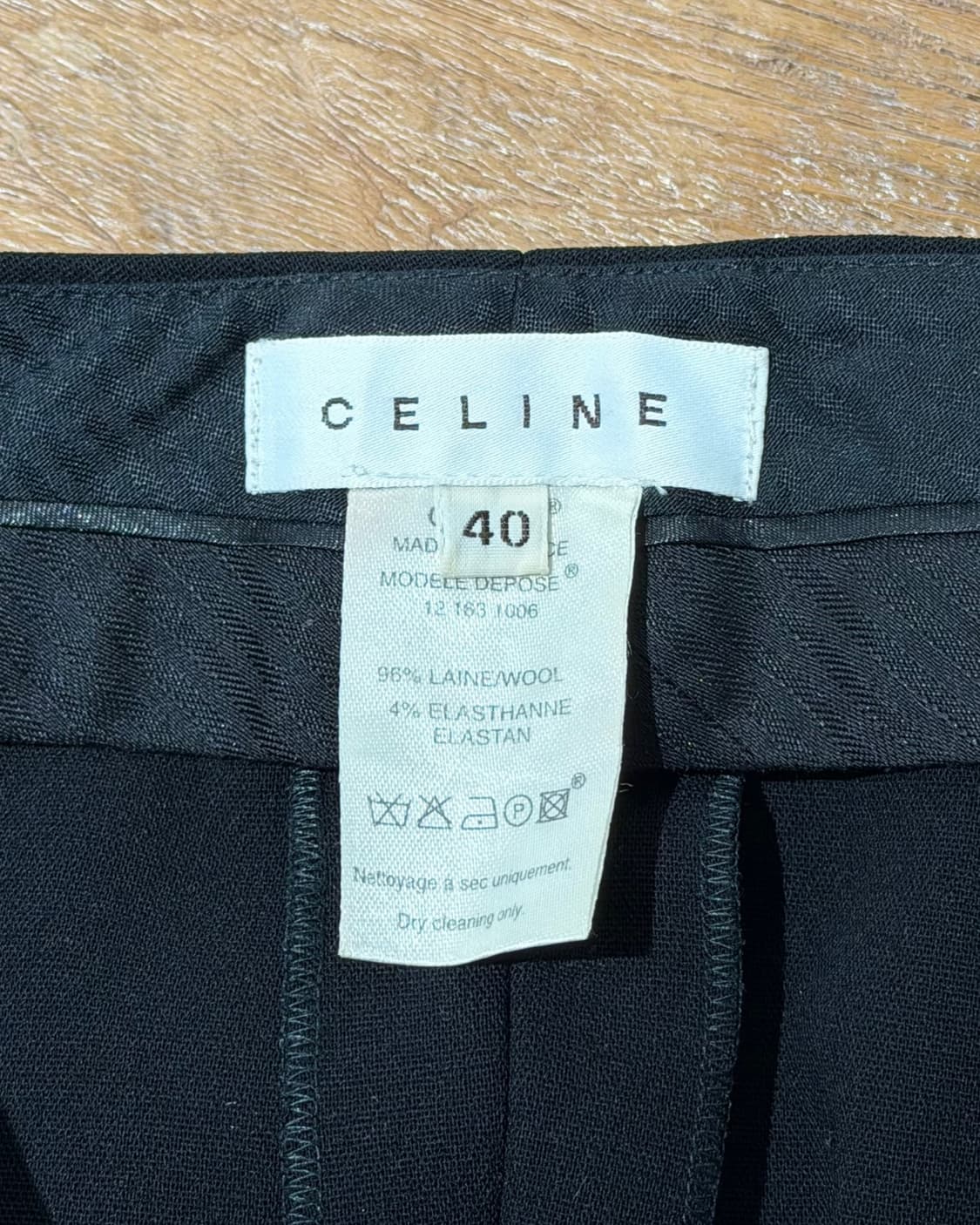 셀린느 블랙 슬랙스 와이드 팬츠 상품이미지7