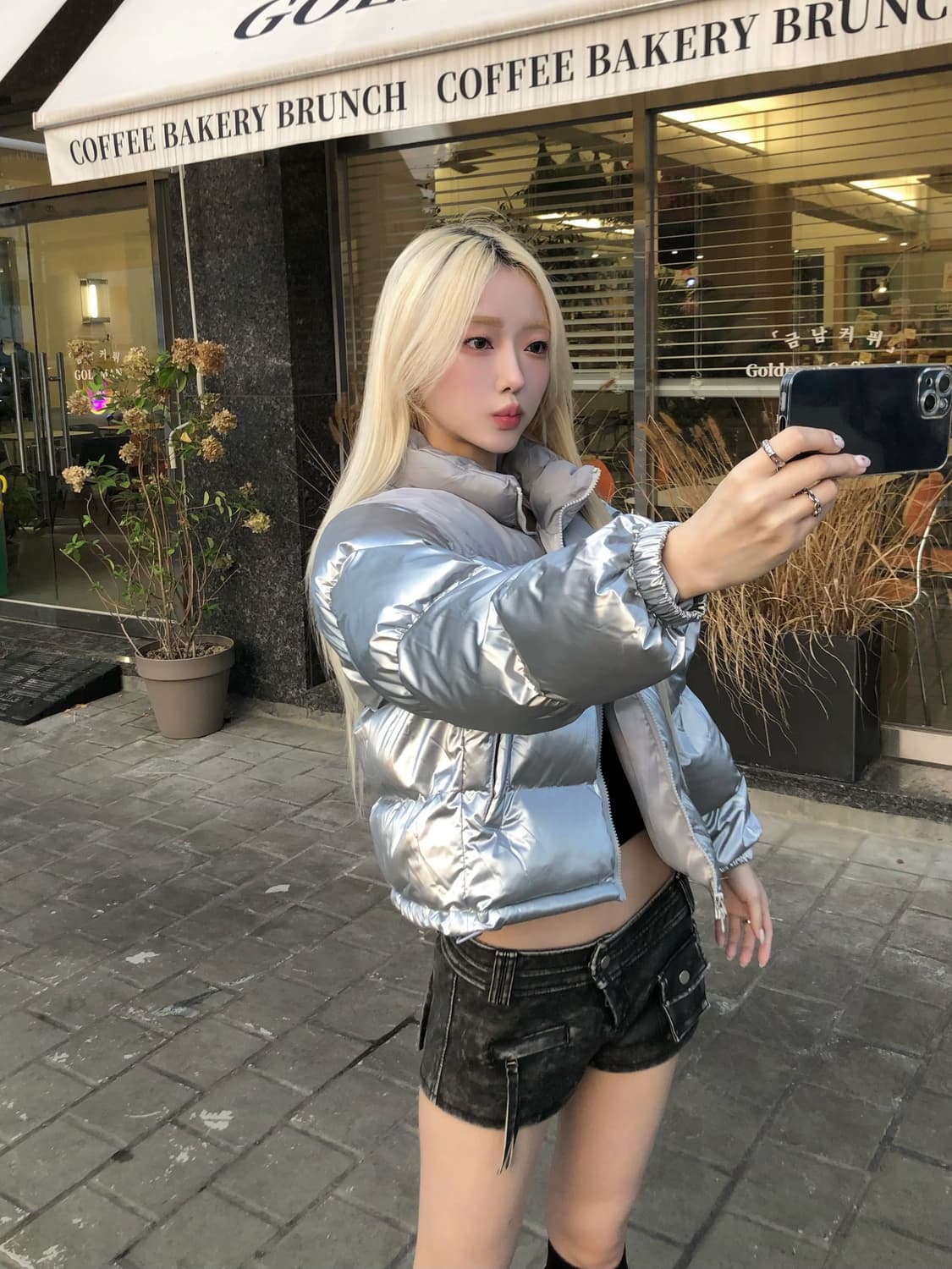 러브이즈트루 글로시 숏패딩 상품이미지5