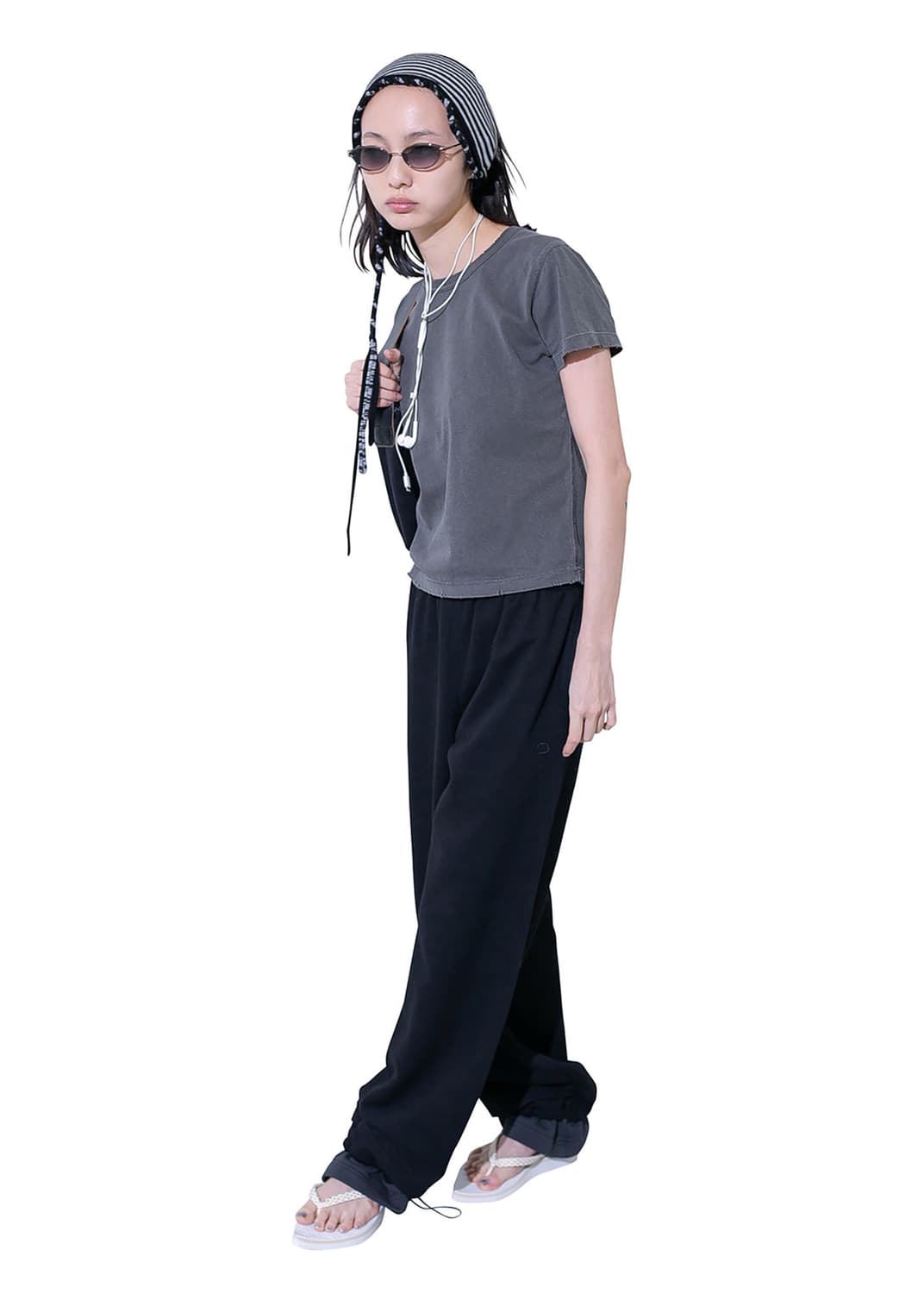퍼버즈 STEP LAYERED SWEAT PANTS (BLACK) 상품이미지2