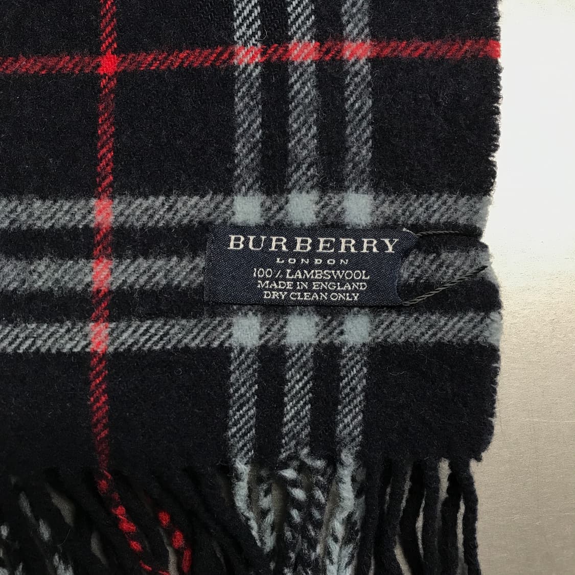 버버리 정품 램스울 머플러 네이비 상품이미지4