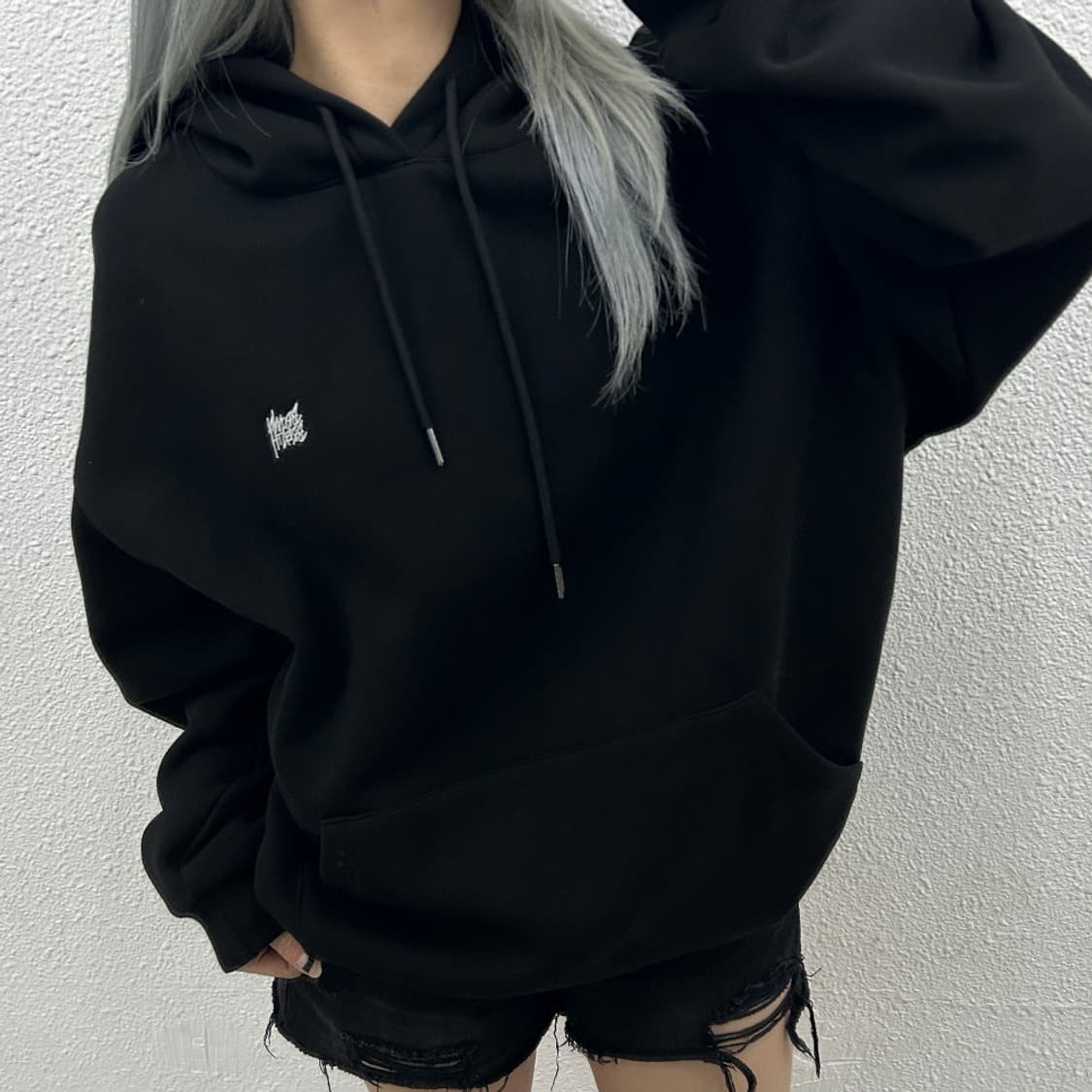 브라운브레스 로고 블랙 후드 L 상품이미지1