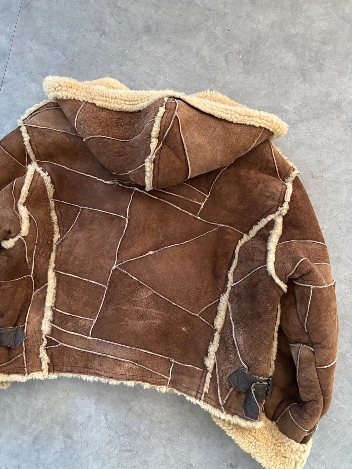 Hysteric Glamour 히스테릭글래머 브라운 패치워크 무스탕 상품이미지9