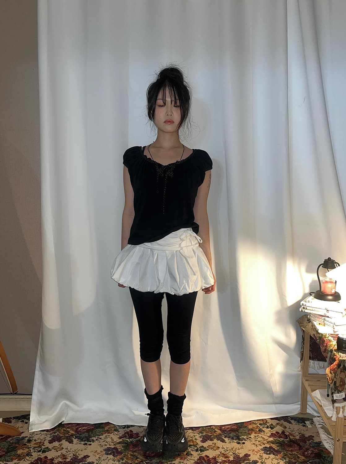 새상품) 여름 레그워머 블랙 / 화이트 상품이미지8