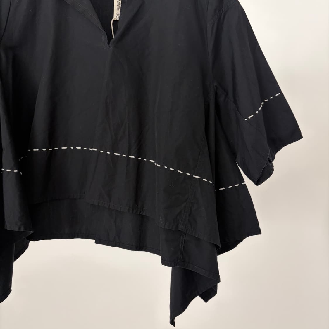 Stitch Asymmetry Half Blouse 상품이미지2