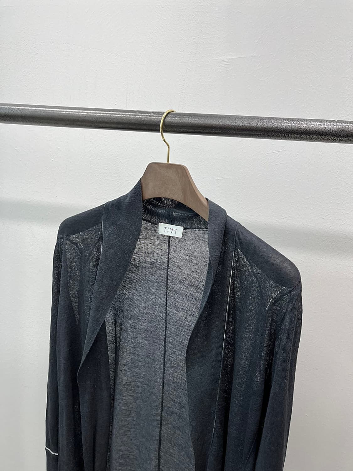 여) 타임 논버튼 롱 가디건  상품이미지5