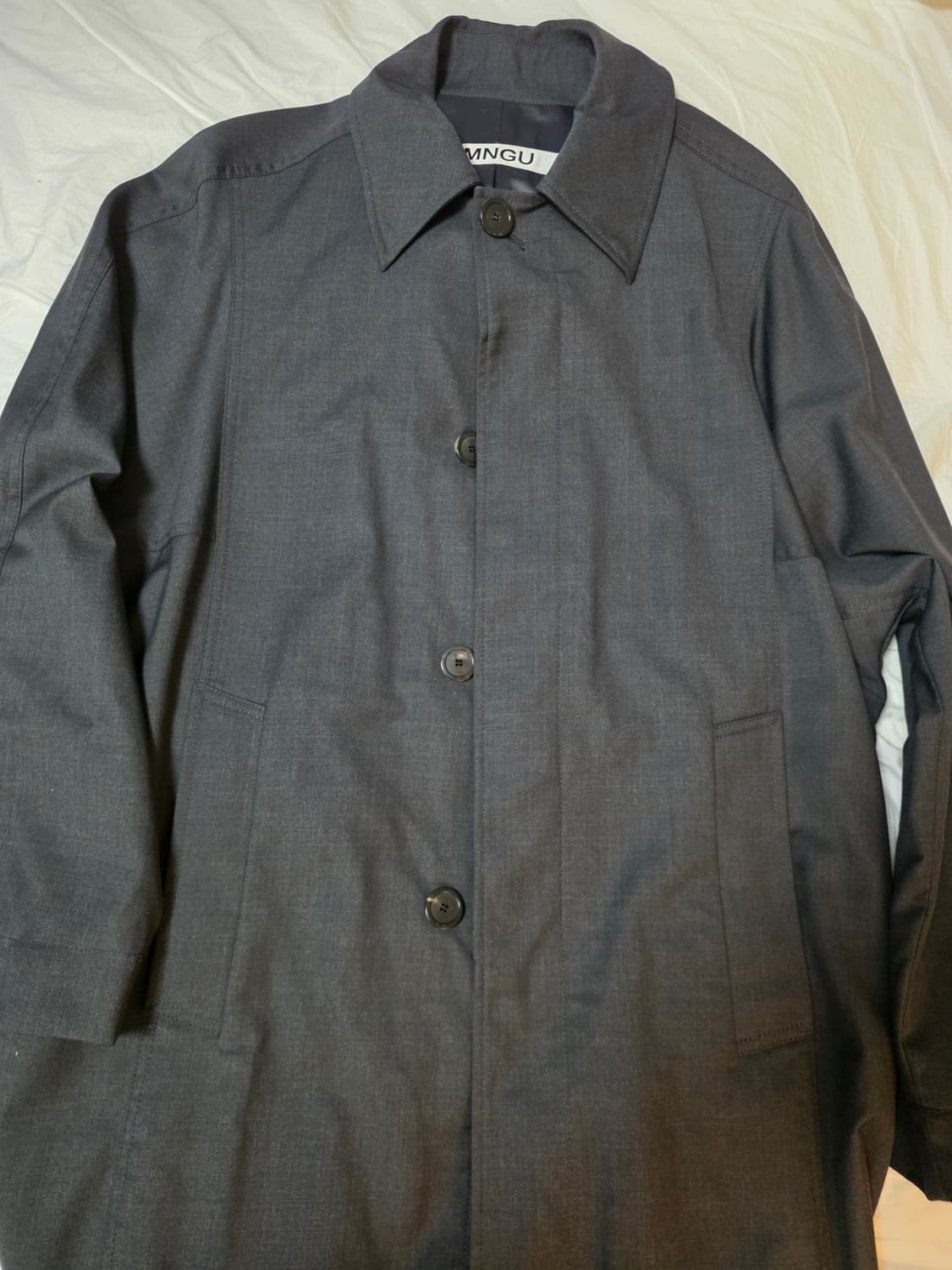 MNGU 차콜 벨티드 트렌치 코트 상품이미지1