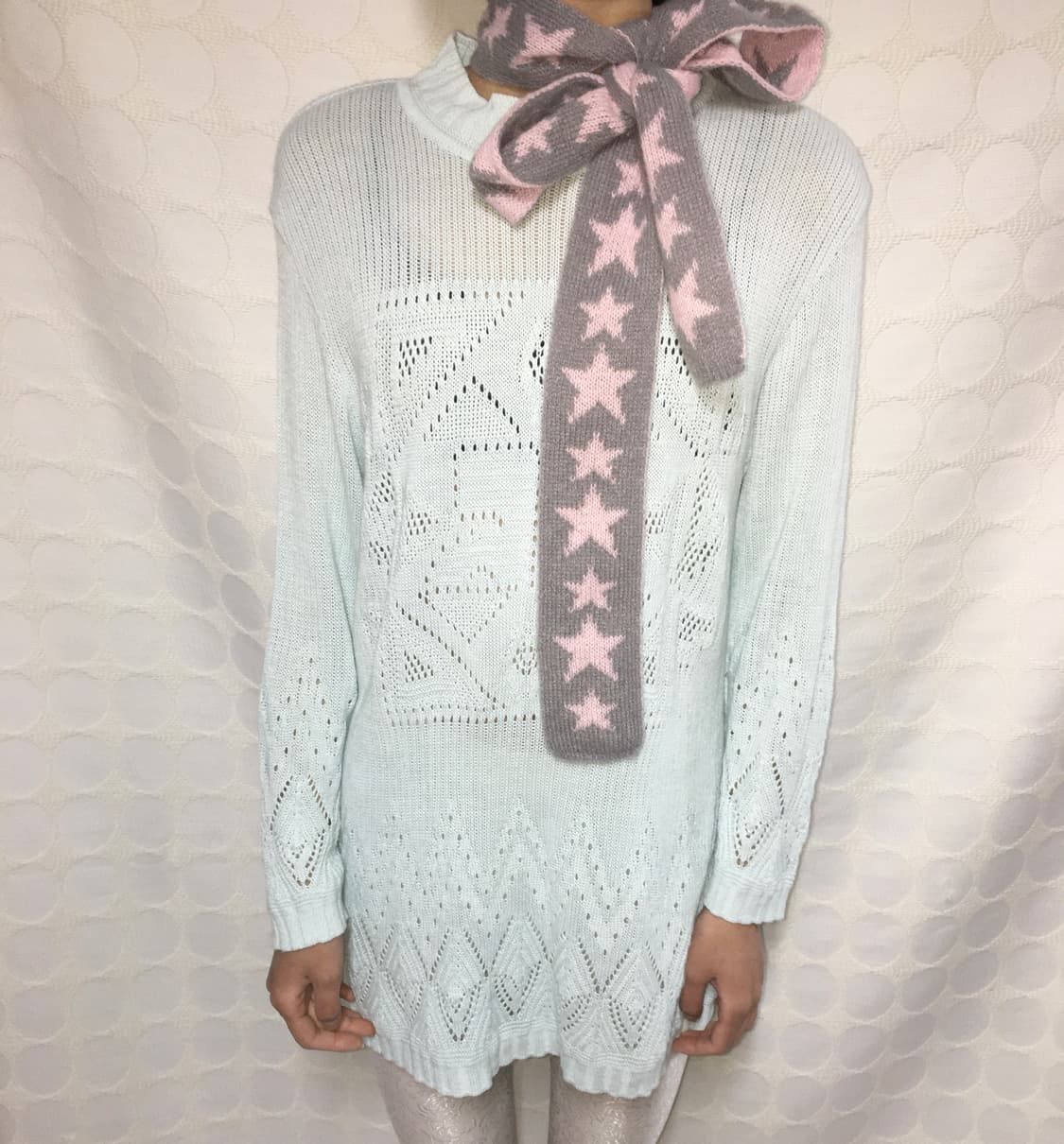 Courreges민트 블루 니트 긴팔 상품이미지1