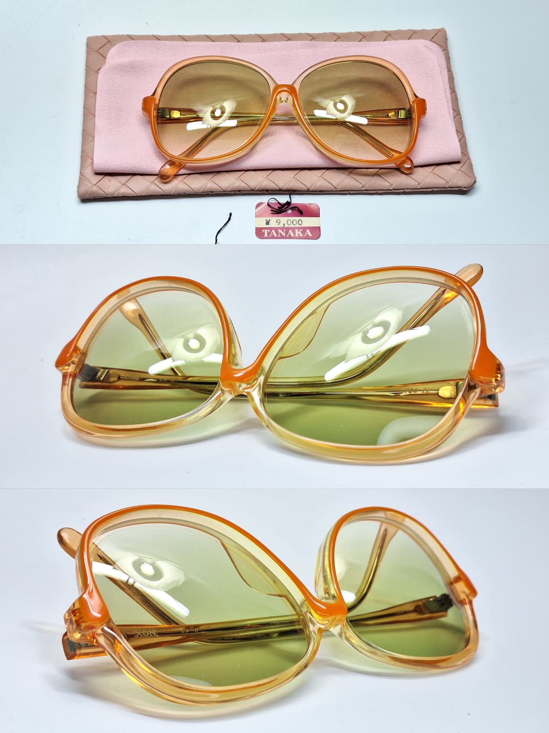 80s 일본제 빈티지 데드스톡 미사용/선글라스 Nox HJ-023 오렌지 상품이미지5