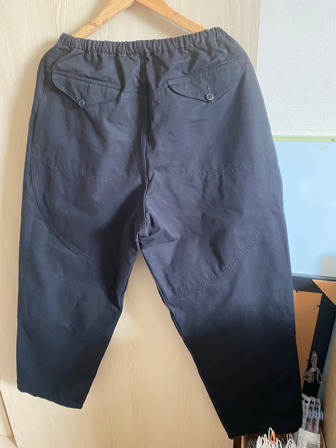 26ss 코모리 포스트 워크 트윌 헌팅팬츠 블랙 1사이즈 상품이미지2