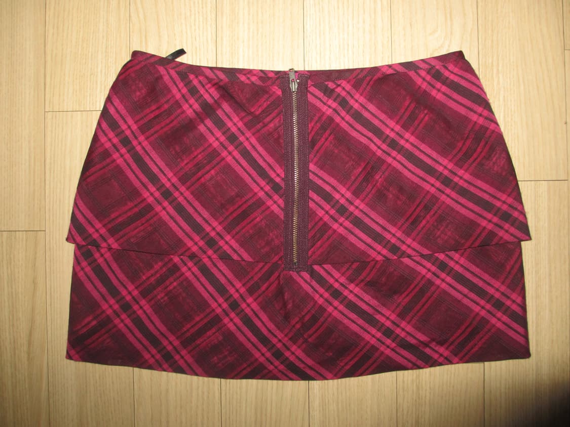 핫핑크 체크 플리츠 미니스커트 상품이미지2