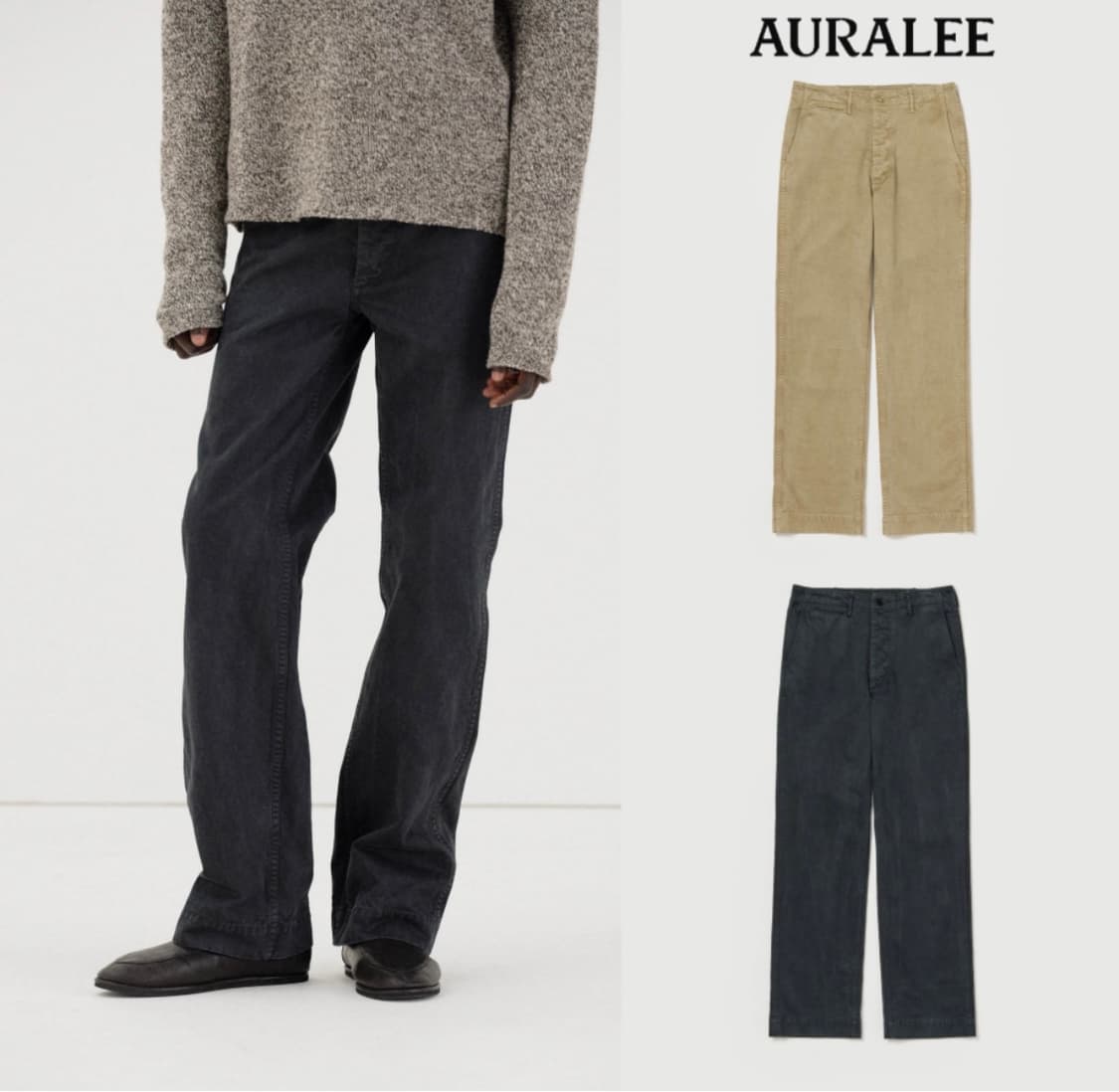 오라리 AURALEE PRODUCT DYED FINX 치노 내로우  상품이미지1