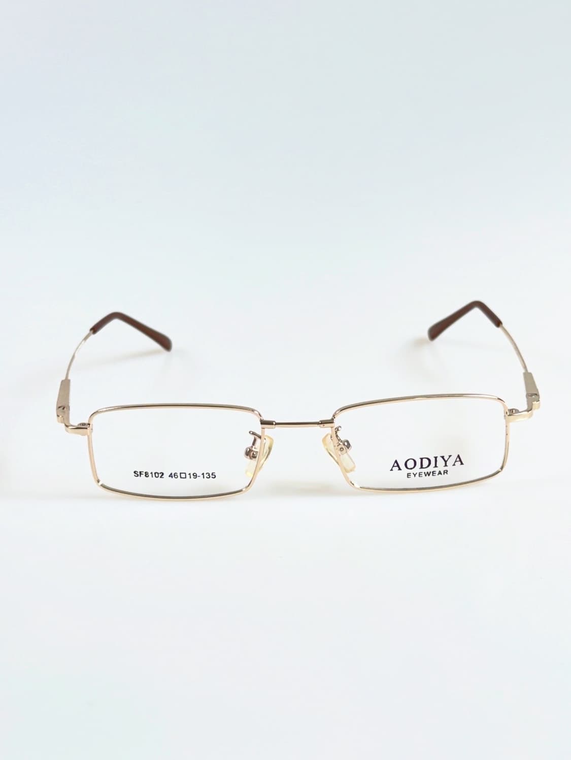 90s AODIYA 골드 슬림스퀘어 데드스탁 빈티지 안경 상품이미지2