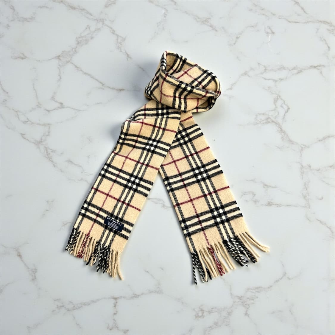 버버리 램스울 노바체크 베이지 머플러 상품이미지7