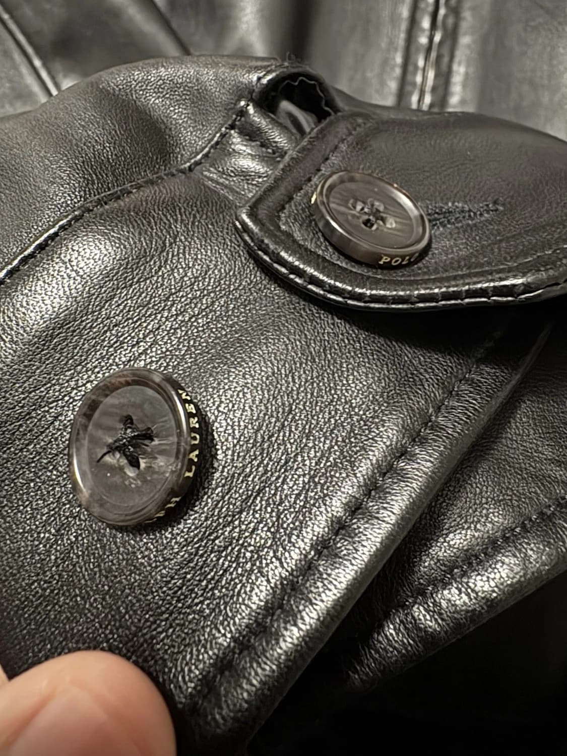 M 폴로 랄프로렌 맥스웰 레더 가죽 자켓 블랙 상품이미지8