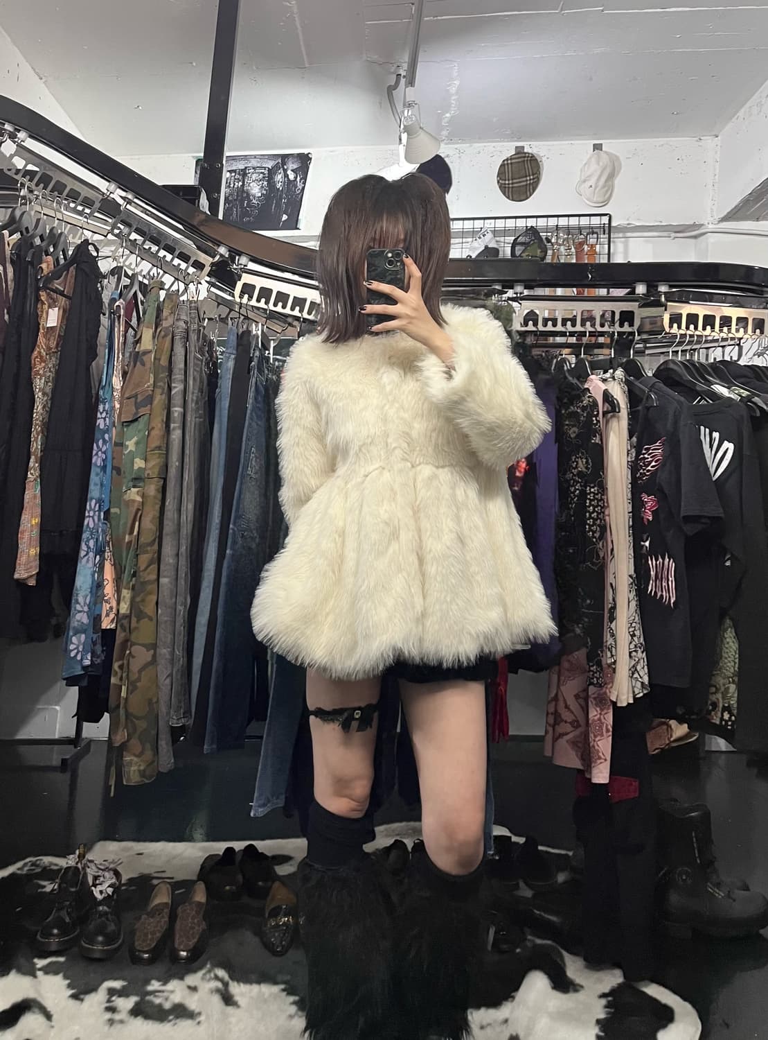 화이트 퍼자켓 상품이미지1