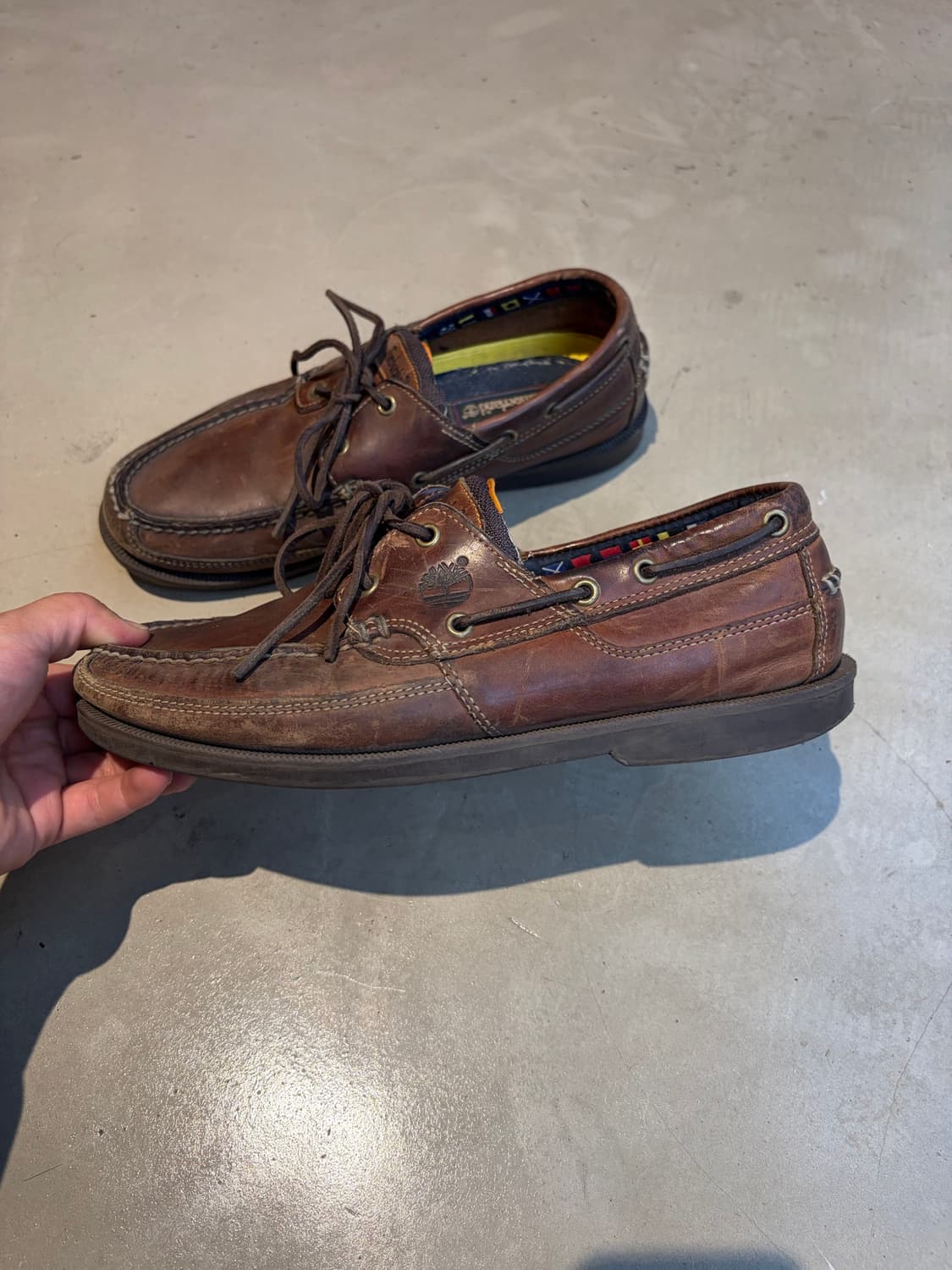 255)  Timberland 헤리티지 레더 보트 슈즈 상품이미지2
