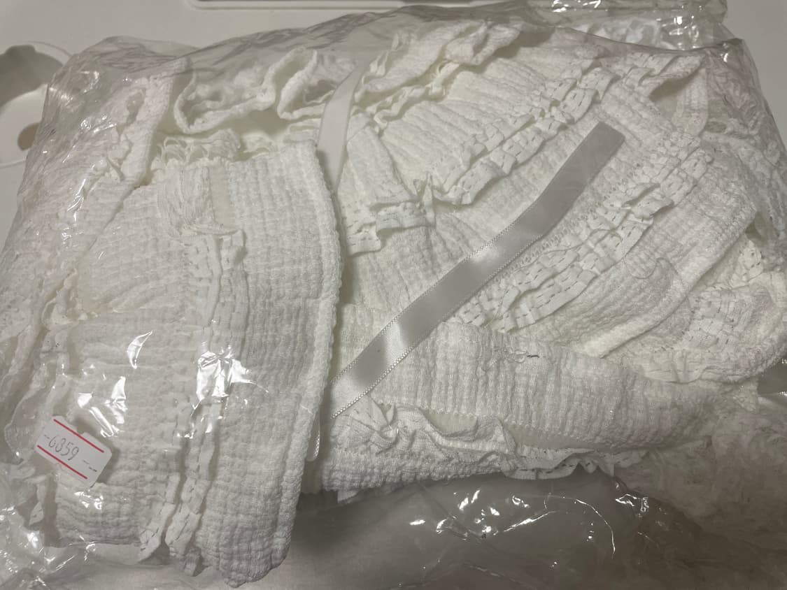 (새상품) 리본 플라워 시스루 볼레로 가디건+밴딩 캉캉 미니스커트 투피스 상품이미지3