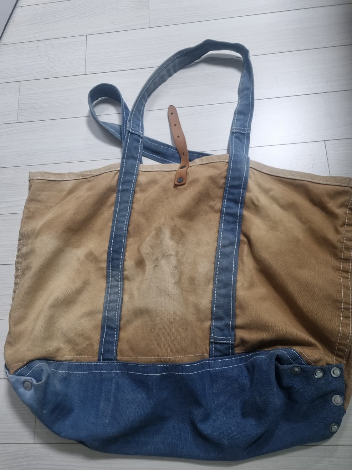 칼하트 브라운 덕 캔버스 커스텀 토트백 상품이미지2