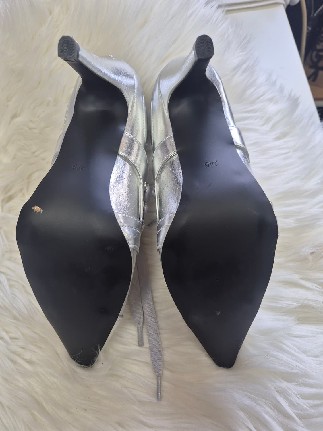 KEEM 레이스업 힐 실버 240# 새상품 # 상품이미지4