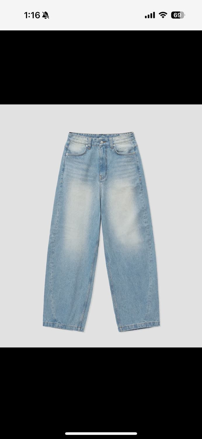 노운 코듀로이 데님 팬츠 라이트 블루 2사이즈 상품이미지2