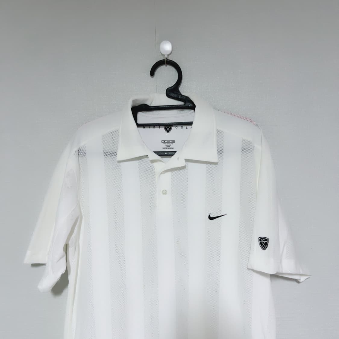 나이키 골프 화이트 매쉬 여름 공용 반팔 카라티 상품이미지2