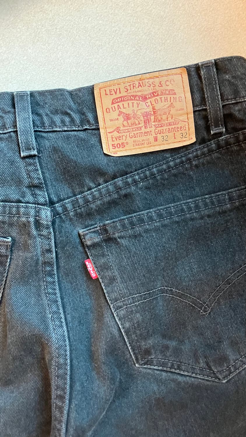 90s Levi’s 505 black jeans 상품이미지3