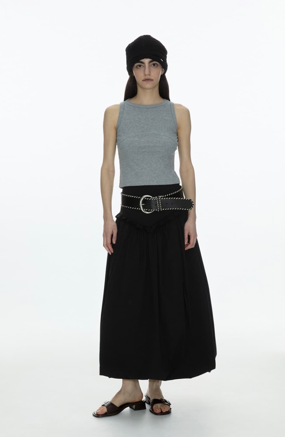 밀로 우먼 셔링 맥시 스커트 상품이미지1